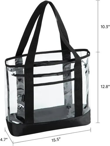 Miniatura 2 de BORMELUN Clear Totes Bag - Bolso grande de hombro transparente para mujer color negro