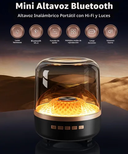 Miniatura 2 de Altavoz Bluetooth con sonido HD y luces, inalámbrico portátil, batería de larga duración, emparejamiento TWS, para el hogar, fiesta, al aire libre