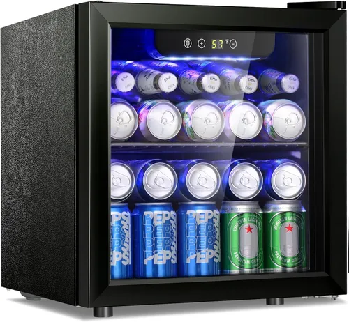 Miniatura 9 de Antarctic Star 18L Mini Fridge Cooler 24Can, Beverage Refrigerator with Quiet Compressor, LED Light,Freestanding Small Fridge with Electronic