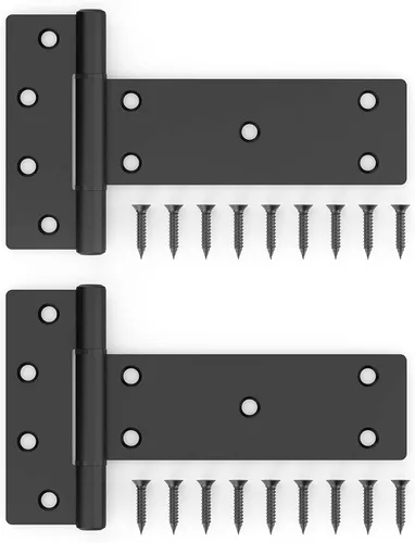 Miniatura 2 de National Hardware N166-035 Bisagras industriales para puerta en T de 6 pulgadas, paquete de 2 unidades de capacidad de 48 libras por bisagra