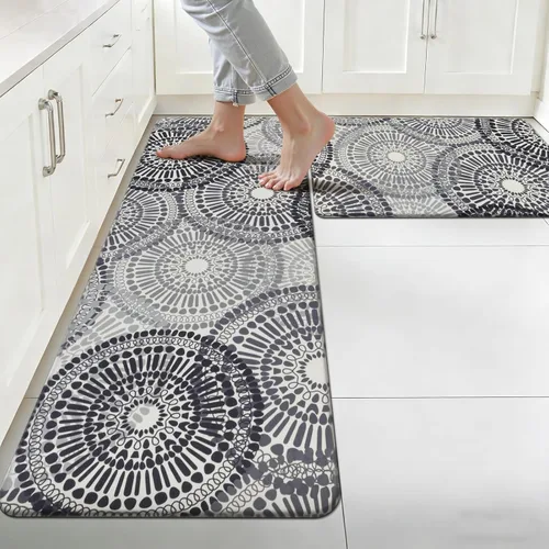 Miniatura 9 de HEBE Tapete de cocina acolchado, antifatiga, de 20 x 71 pulgadas, antideslizante, impermeable, ergonómico, cómodo para oficina, fregadero