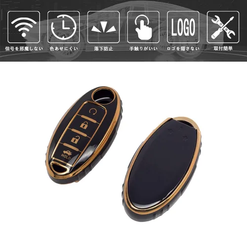Miniatura 3 de Funda inteligente para llavero de TPU suave, color negro, compatible con Infiniti EX FX X G JX M Q QX Series para Nissan Altima Coupe Armada GTR