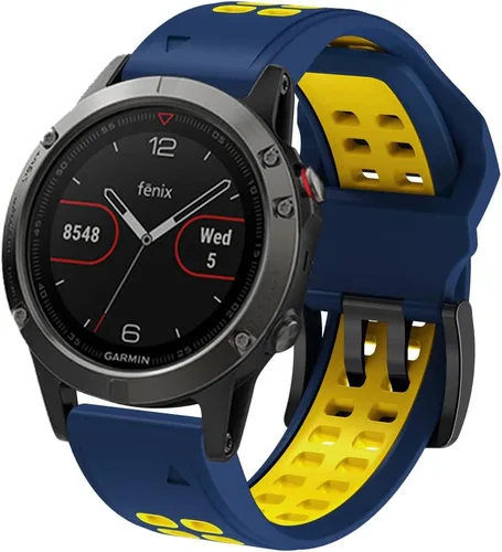 Miniatura 2 de REYDA Correa de silicona compatible con Garmin Fenix 8 Pro/8/E 1.850 in, 0.866 in, correa de reloj de ajuste rápido, suave, flexible, correa de Azul