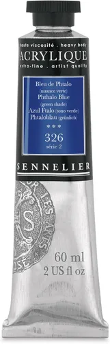 Miniatura 35 de Sennelier Acrílico para artistas extrafinos, 2.0 fl oz, luz verde cromo S3