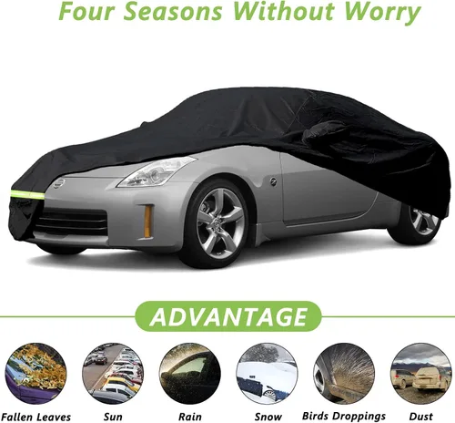 Miniatura 3 de Cubiertas de coche impermeables YIXIN para Nissan 350Z 2003-2009, cubiertas de 190T, ajustadas al cliente, 100% impermeables, con correa