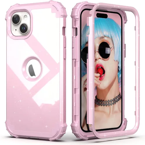 Miniatura 31 de IDweel Funda para iPhone 13 con Protector de Pantalla, para Funda iPhone 14, Híbrida Resistente a Golpes de Servicio Pesado Protección Cubierta Dura