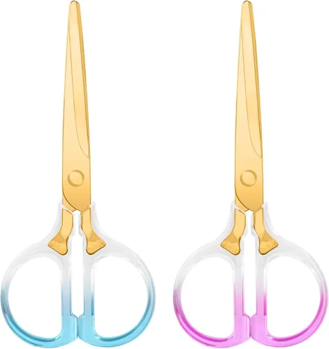 Miniatura 15 de Honagu Tijeras, tijeras de acero inoxidable acrílico transparente, tijeras profesionales de oficina para el hogar, escuela, oficina, manualidades