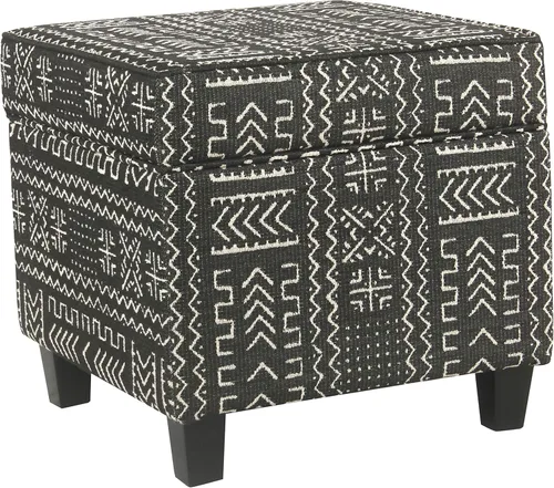 Miniatura 29 de Homepop Decoración del hogar K7342-F2067 Otomana clásica cuadrada de almacenamiento con tapa desmontable Otomana con almacenamiento para sala