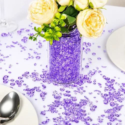 Miniatura 5 de 8700 piezas de confeti de mesa de diamante transparente, rellenos de jarrón Acrylic Vase Fillers, Fake Crystal Gems, Wedding & Bridal Shower