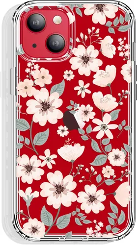 Miniatura 25 de GYZYA Funda transparente para iPhone 14 y iPhone 13 de 6.1 pulgadas con diseño de patrón, funda protectora delgada de TPU + parachoques a prueba