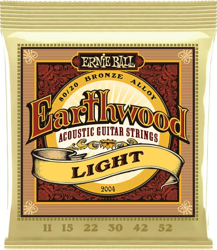 Miniatura 15 de Ernie Ball - Cuerdas personalizadas para guitarra acústica Earthwood de bronce 80/20, calibre medio, calibre 12.5-56 (P02005) (Paquete de 2)
