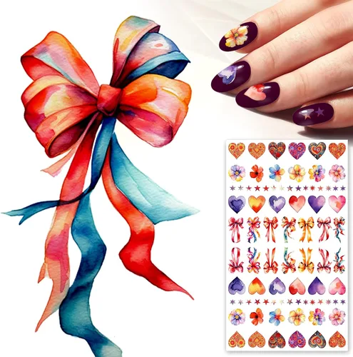 Miniatura 10 de Adhesivos para uñas (5 hojas) FLONZNAIL Just Watercolors Dots
