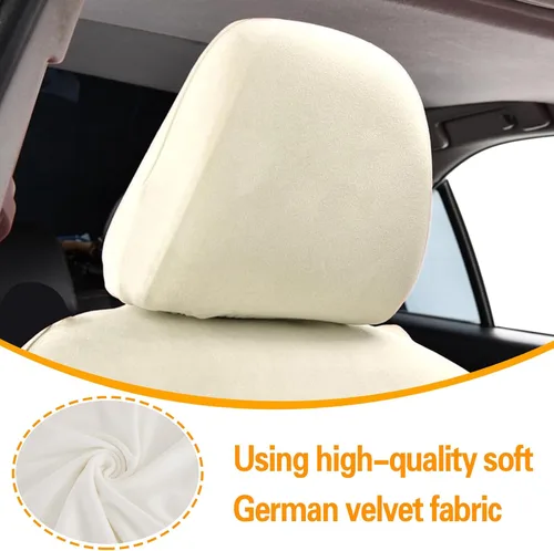 Miniatura 5 de Paquete de 2 fundas para reposacabezas de asiento de automóvil, repuesto para reposacabezas de asiento, protector de reposacabezas flexible