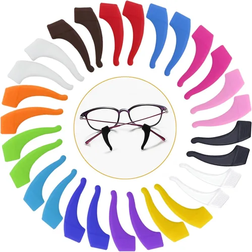YINGFENG 17 pares de ganchos antideslizantes multicolores para gafas, para niños y adultos, soporte deportivo para correa de gafas, retenedor de