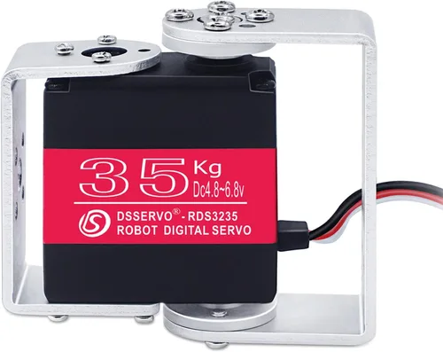 Miniatura 9 de Servos completos de la dirección de Digitaces del engranaje del metal del alto esfuerzo de torsión del motor servo del robot de 55.1 lbs