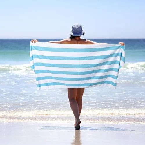 Miniatura 8 de PY SUPER MODE Paquete de 2 toallas de playa de microfibra de secado rápido de 75 x 35 pulgadas, toallas de baño de gran tamaño, ligeras, suaves