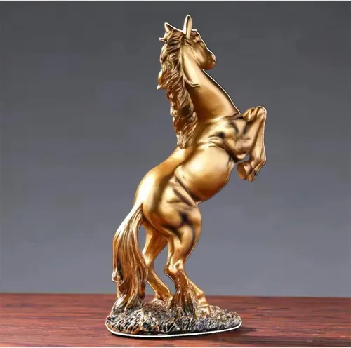 Miniatura 6 de Figura de arte escultura de animales, decoración del hogar de caballo, estatuas de resina, figura de decoración, caballo de pie, decoración moderna