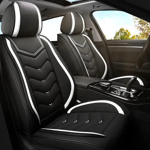 Miniatura 25 de ADERN Fundas de asiento de automóvil para Nissan Altima 2001-2026, funda de asiento de automóvil de piel de napa premium, elegantes fundas de Beige