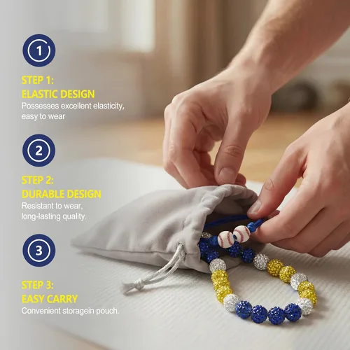 Miniatura 5 de Collar de béisbol con cuentas para hombre, colección Bling Ice, de 16 a 20 pulgadas, ideal para equipos de béisbol y entusiastas Arctic Ice