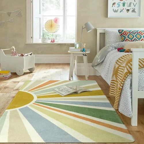 Miniatura 8 de STARUIA - Alfombra Boho Lavable de 3'x5', Alfombra de Área para Niños para Sala de Juegos, Alfombras Coloridas para Niños para Dormitorio, Alfombra