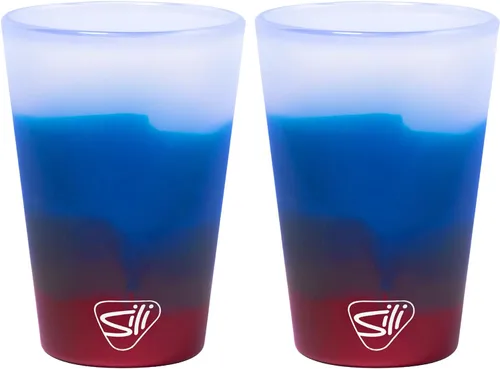 Silipint Vasos de chupito de silicona de 1.5 onzas, paquete de 2 vasos irrompibles, sin BPA, no tóxicos, aptos para lavavajillas y congelador, vasos