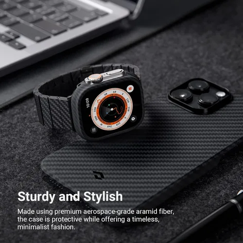 Miniatura 9 de PITAKA Funda para Apple Watch Ultra 3/2/1, Funda Exquisita Minimalista y Delgada para Apple Watch Ultra de 49 mm - Hecha de Fibra de Aramida