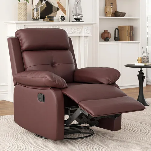 Miniatura 13 de Silla reclinable giratoria pequeña para adultos y mujeres, para espacios pequeños, dormitorio, sala de estar Azul