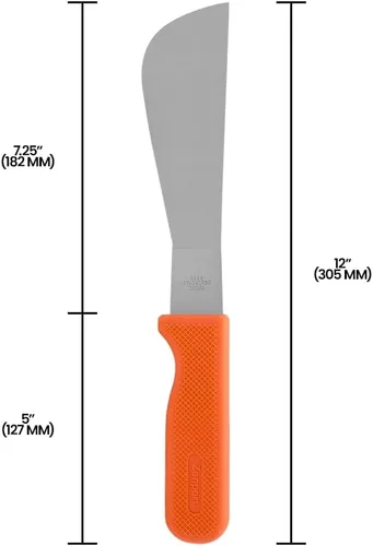 Miniatura 5 de Zenport K114 Cuchillo de cosecha de cultivo en fila con hoja de acero inoxidable de 18,4 cm, caja de 12, plateado