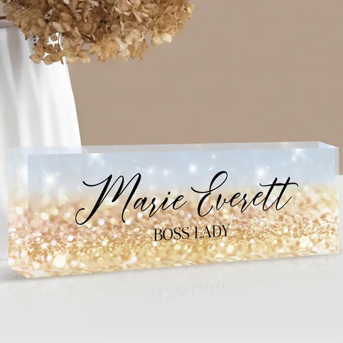 Miniatura 20 de Placa de nombre personalizada para escritorio Placa de nombre de escritorio personalizada Regalos personalizados de agradecimiento para jefe