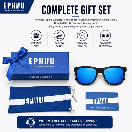 Miniatura 8 de EPHIU Polarized Sports Sunglasses for Men Women Lightweight TR90 Running Sunglasses with UV400 TAC Lenses for Cycling Fishing