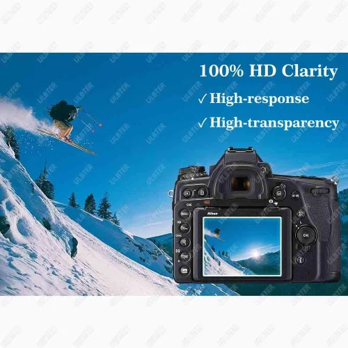 Miniatura 6 de ULBTER - Protector de pantalla para Nikon D750 D780 y pantalla superior [2+2 paquetes], protector de pantalla de vidrio templado de 0.012 in, dureza
