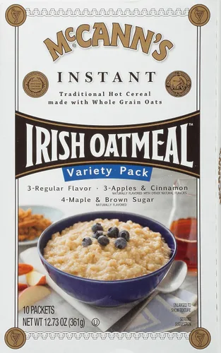 McCann's Avena instantánea irlandesa, paquete de variedad de tres sabores, 10 paquetes