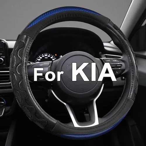 Miniatura 9 de Funda para volante GIANT PANDA para Kia Soul, Sportage, Forte, Optima, Telluride (3D Honeycomb-Rojo-Tamaño estándar)