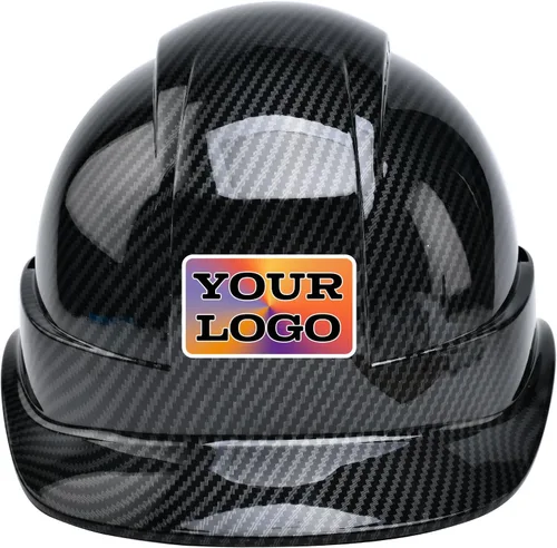 Miniatura 27 de Casco de trabajo de construcción personalizado Casco de seguridad con suspensión de trinquete de 6 puntos con ventilación negro (C-BLACK)