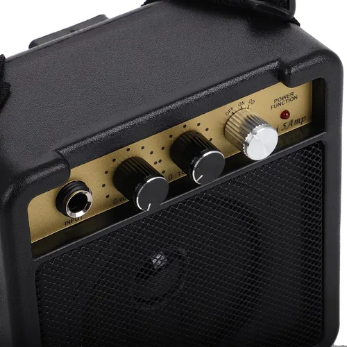 Miniatura 8 de Mini amplificador de guitarra eléctrica, amplificador de bajo pequeño, altavoz portátil para práctica y rendimiento con adaptador de cable de audio