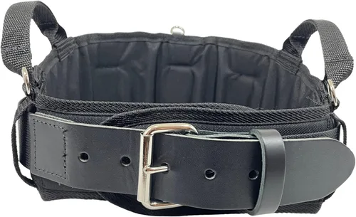 Miniatura 3 de Boulder Bag MAX Comfort - Cinturón de herramientas de soporte para espalda, color negro, hebilla de metal con punta de cuero