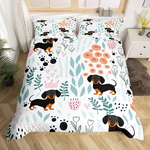 Miniatura 27 de Erosebridal Juego de ropa de cama individual de animales de la selva para niñas y niños, funda de edredón de elefante oso, tigre, león, safari