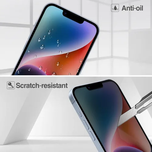 Miniatura 6 de ProCase Paquete de 2 protectores de pantalla de privacidad para iPhone 17e/16e / 14/13 / 13 Pro de 6.1 pulgadas, protector de película de vidrio