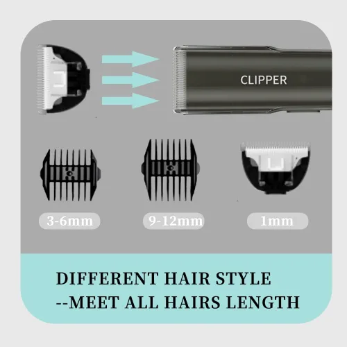 Miniatura 5 de Cortadora de pelo profesional para hombres, kit de recortadora de barba de bebé, recortadora de pelo al vacío para niños y hombres con carcasa