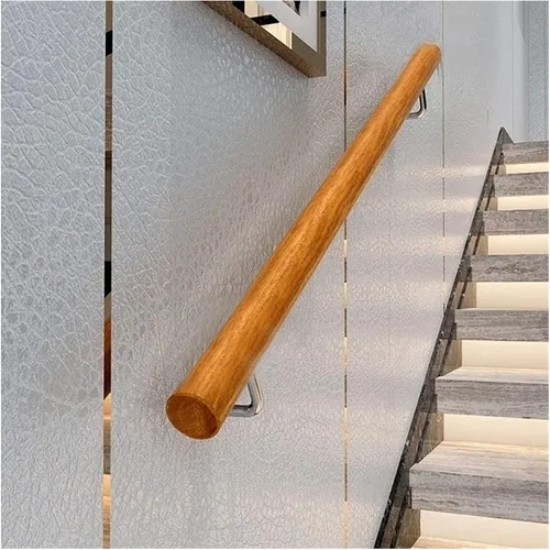 Miniatura 6 de Barras de agarre de madera, kit completo de 1 a 20 pies, barandillas antideslizantes para escaleras, barra de soporte para pasillo, villa