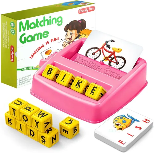 Miniatura 10 de HahaGift Juguetes educativos para niños de 3 a 5 años, juegos de aprendizaje de letras coincidentes, actividades ideales para regalo de Navidad