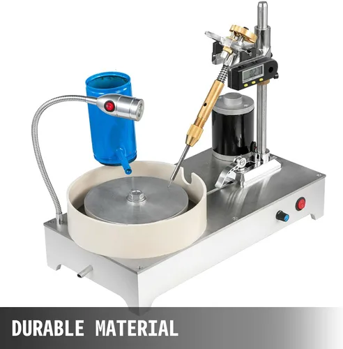 Miniatura 2 de Dzhot51 Gem faceting máquina pulidora joyería herramienta Jade Flat Grinder 110V-240V 120W (manipulador de pantalla digital)
