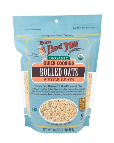 Miniatura 13 de Bob's Red Mill - Copos de avena orgánicos de cocción rápida , 16 onzas (paquete de 4)