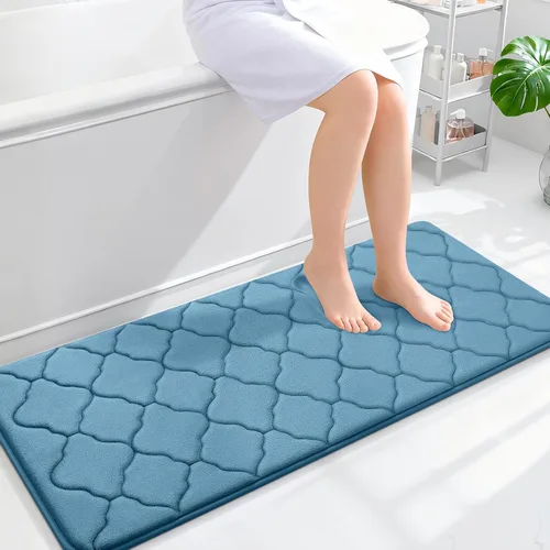 Miniatura 11 de OLANLY Alfombra de Baño de Espuma Viscoelástica de 24 x 16 pulgadas, Ultra Suave y Absorbente, Alfombras de Baño Antideslizantes, Cómodas, Lavables