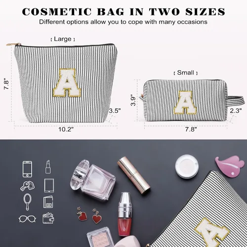 Miniatura 5 de Set de Bolsos de Maquillaje de Viaje - Bolso Inicial de Aseo de Viaje, Bolso de Cosméticos Portátil Bolso de Maquillaje de Viaje con Artículos Azul