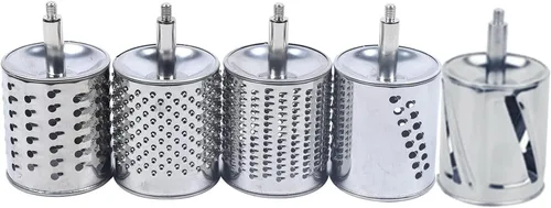 Miniatura 5 de Rallador, rallador rotativo de queso, cortador de verduras de cocina con 5 cuchillas intercambiables, fácil de limpiar, para frutas, verduras, nueces