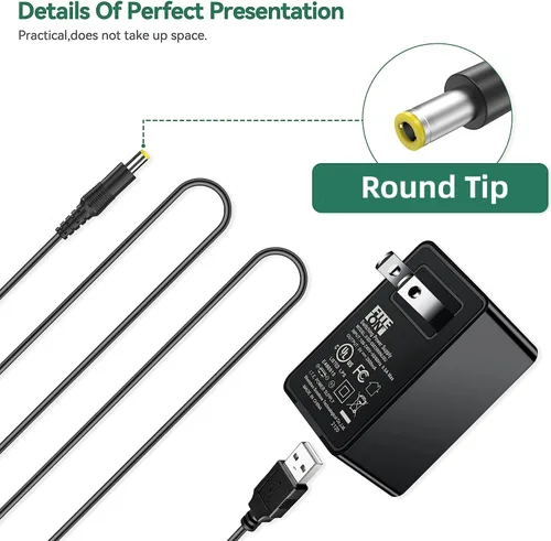 Miniatura 2 de Adaptador CA/CC de 5 V + cable USB de repuesto para Launch CRP123X CRP129X CRP123E CRP129E Herramienta de escáner de diagnóstico con certificación UL