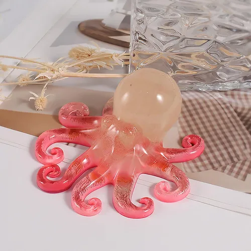 Miniatura 4 de Molde de fundición de resina de pulpo, molde de vela de animales para decoración del hogar y fabricación de velas