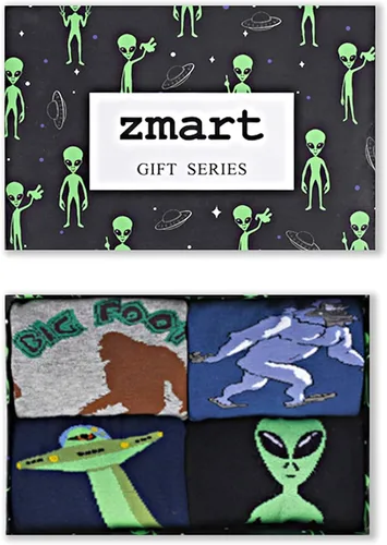 Miniatura 2 de Regalos divertidos de tiburón para hombres, regalos de animales, calcetines de pie grande alienígena, regalos de Navidad, paquete de 4