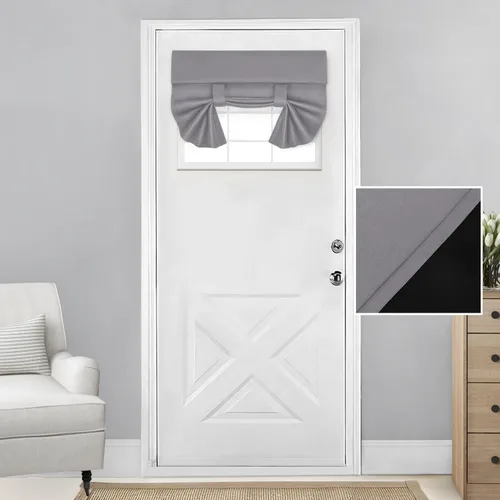 Miniatura 91 de HOMEIDEAS Cortinas 100% Opacas para Luces Laterales de Puerta Principal, Cubierta de Ventana de Puerta de Aula, Persianas de Privacidad